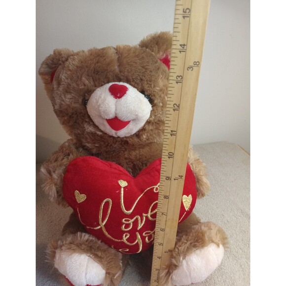 Dan Dee 2019 Teddy Bear Stuffed Plush I Love You Valentine 18" Plush Sweetheart - Picture 4 of 4